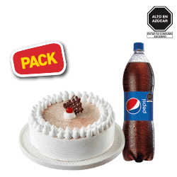TRES LECHES/ CHANTILLY/ CHOCOLATE Chica x und + PEPSI Gaseosa Bot. x 1.5 lt.