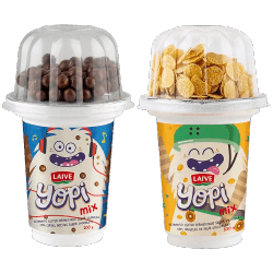 Yogurt Yopi Mix Vainilla con Chocolate/ Hojuelas / Bolitas de Colores