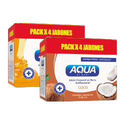 Jabón Antibacterial Coco / Miel Four Pack